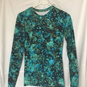 Powercore women’s M blue black lg sleeve shirt